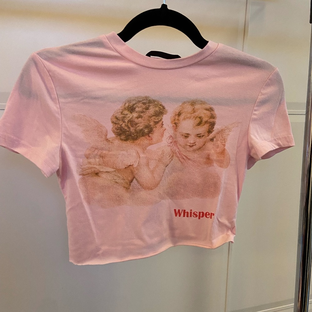 Pink Angel Baby Tee Size Small